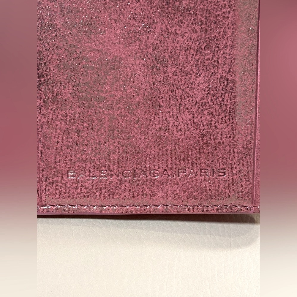 BALENCIAGA Le City Pink Leather Long Bifold Wallet, EUC - Picture 14 of 15